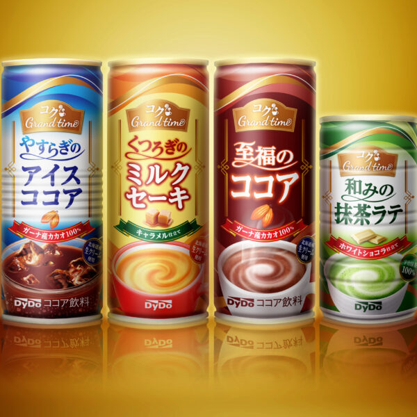 コクGrand time シリーズ　アイスココア・ミルクセーキ・ココア・抹茶ラテ